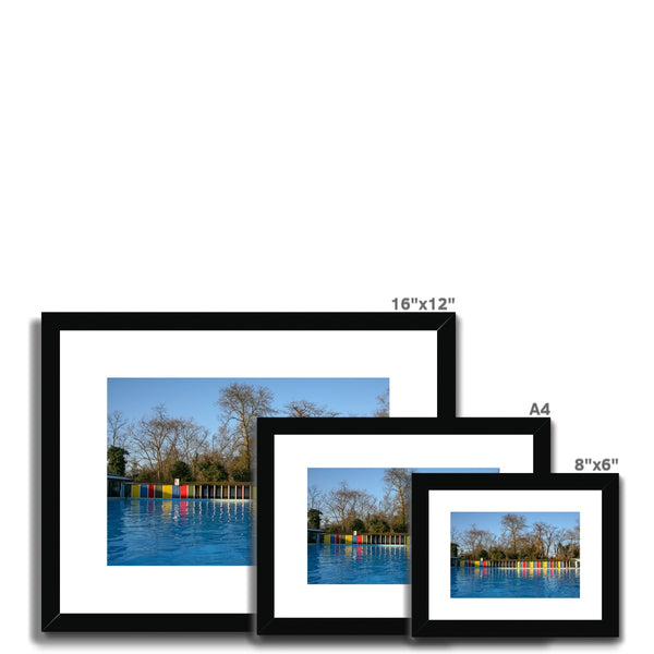 TOOTING BEC LIDO WITH TREES Framed & Mounted Print - Amy Adams Photography