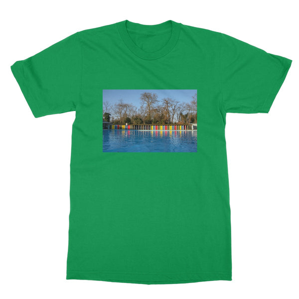 TOOTING BEC LIDO WITH TREES Softstyle T-Shirt - Amy Adams Photography