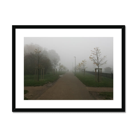 FOGGY PATH Framed & Mounted Print - Amy Adams Photography