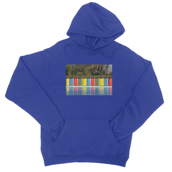 TOOTING BEC LIDO DOORS Unisex College Hoodie - Amy Adams Photography