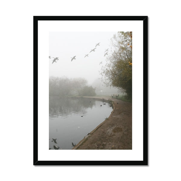 FOGGY TOOTING COMMON POND BIRDS Framed & Mounted Print - Amy Adams Photography
