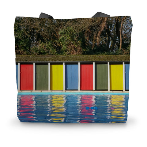 TOOTING BEC LIDO DOORS Canvas Tote Bag - Amy Adams Photography