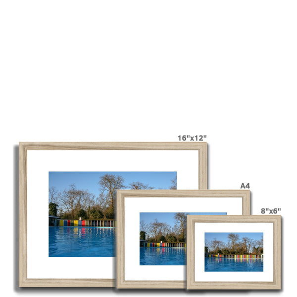 TOOTING BEC LIDO WITH TREES Framed & Mounted Print - Amy Adams Photography
