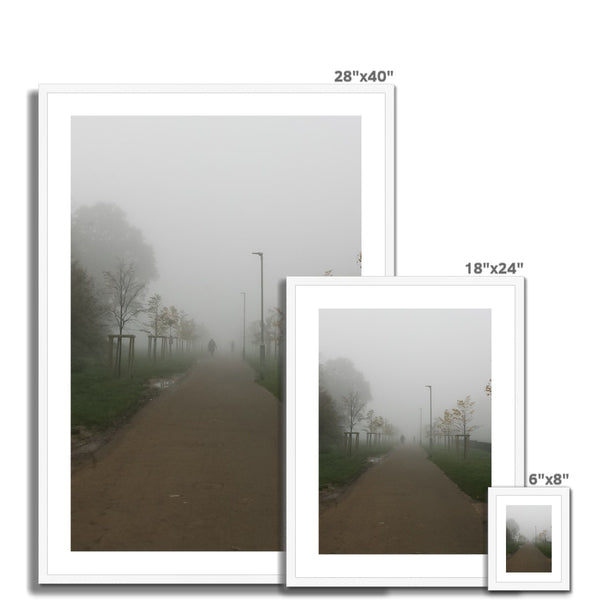 FOGGY PATH Framed & Mounted Print - Amy Adams Photography