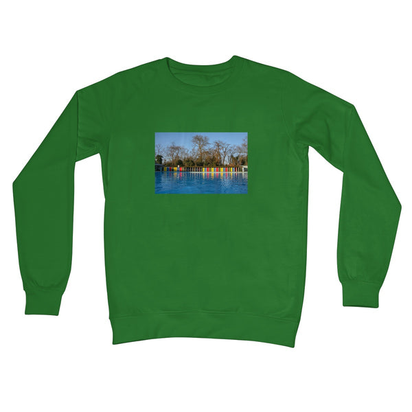 TOOTING BEC LIDO WITH TREES Crew Neck Sweatshirt - Amy Adams Photography