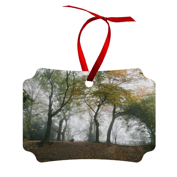 FOGGY GRAVENEY WOODS Wood Ornament - Amy Adams Photography