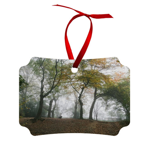 FOGGY GRAVENEY WOODS Wood Ornament - Amy Adams Photography