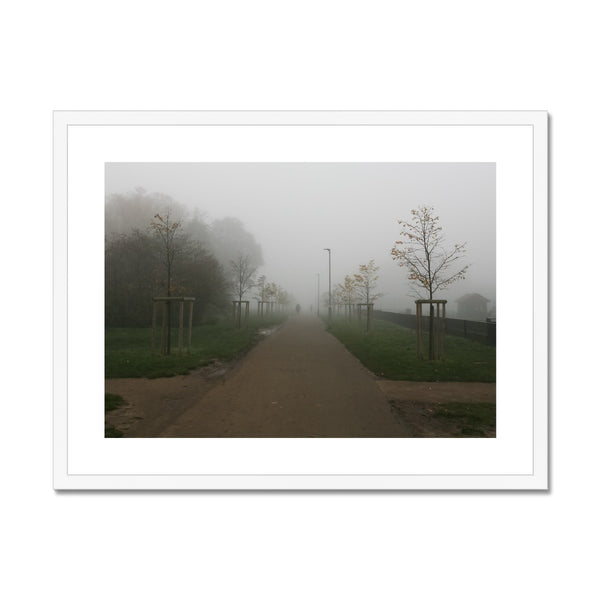 FOGGY PATH Framed & Mounted Print - Amy Adams Photography