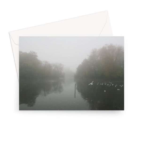 FOGGY POND Greeting Card - Amy Adams Photography
