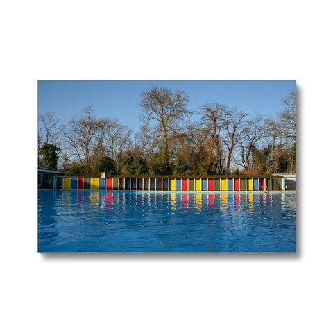 TOOTING BEC LIDO WITH TREES Canvas - Amy Adams Photography