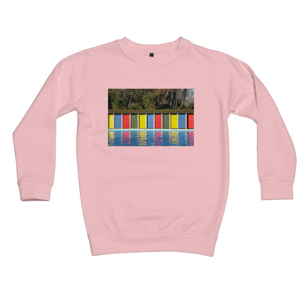 TOOTING BEC LIDO DOORS Kids Sweatshirt - Amy Adams Photography