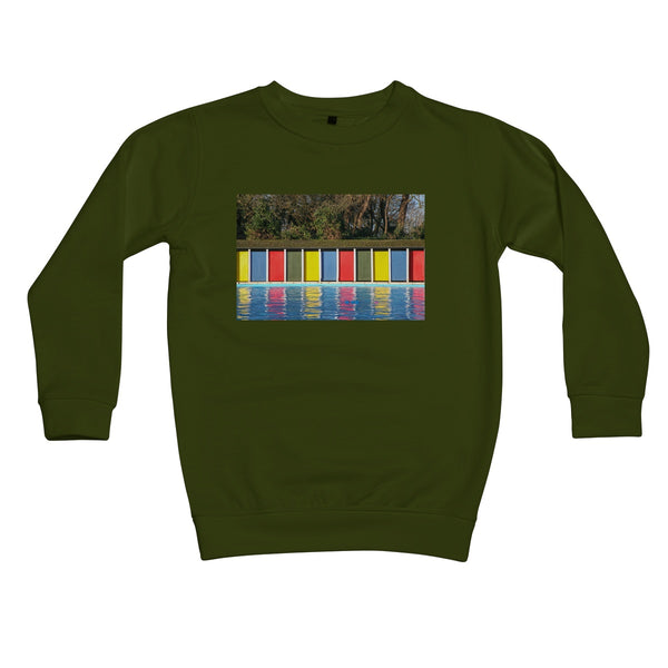 TOOTING BEC LIDO DOORS Kids Sweatshirt - Amy Adams Photography