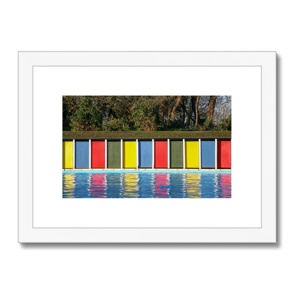 TOOTING BEC LIDO DOORS Framed & Mounted Print - Amy Adams Photography