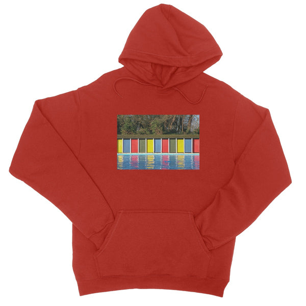 TOOTING BEC LIDO DOORS Unisex College Hoodie - Amy Adams Photography