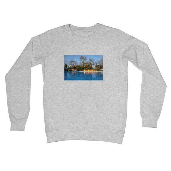 TOOTING BEC LIDO WITH TREES Crew Neck Sweatshirt - Amy Adams Photography