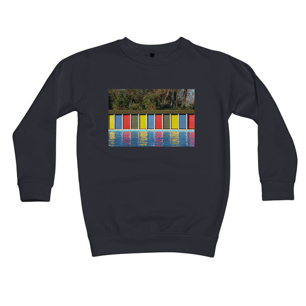 TOOTING BEC LIDO DOORS Kids Sweatshirt - Amy Adams Photography