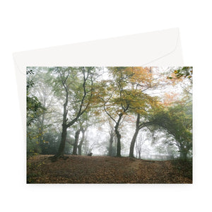 FOGGY GRAVENEY WOODS Greeting Card - Amy Adams Photography