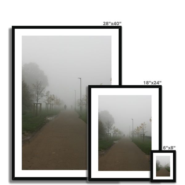 FOGGY PATH Framed & Mounted Print - Amy Adams Photography