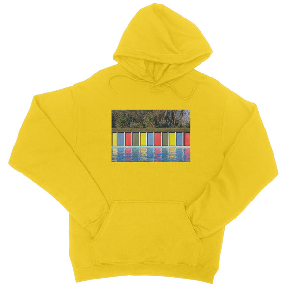 TOOTING BEC LIDO DOORS Unisex College Hoodie - Amy Adams Photography