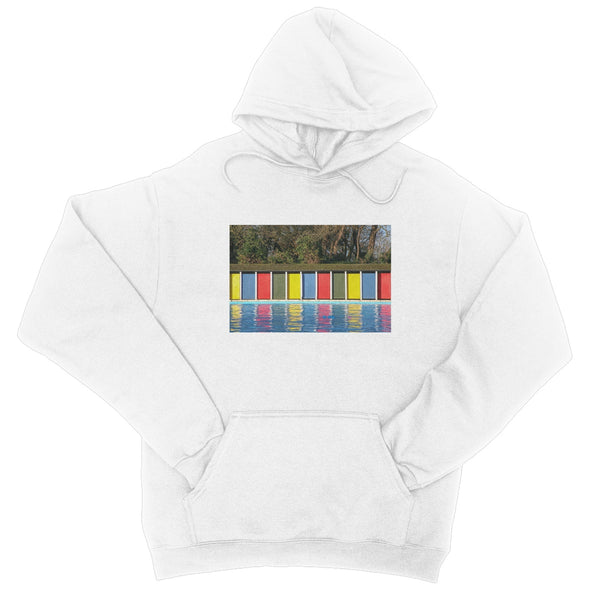 TOOTING BEC LIDO DOORS Unisex College Hoodie - Amy Adams Photography