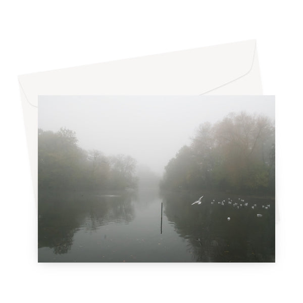 FOGGY POND Greeting Card - Amy Adams Photography