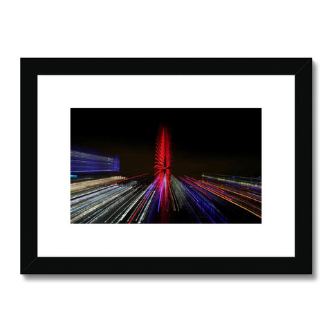 LONDON NIGHTS: THE LONDON EYE Framed & Mounted Print - Amy Adams Photography