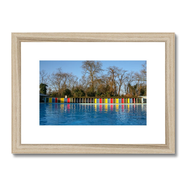 TOOTING BEC LIDO WITH TREES Framed & Mounted Print - Amy Adams Photography