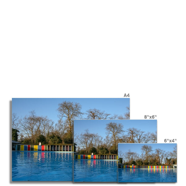 TOOTING BEC LIDO WITH TREES Hahnemühle Photo Rag Print - Amy Adams Photography