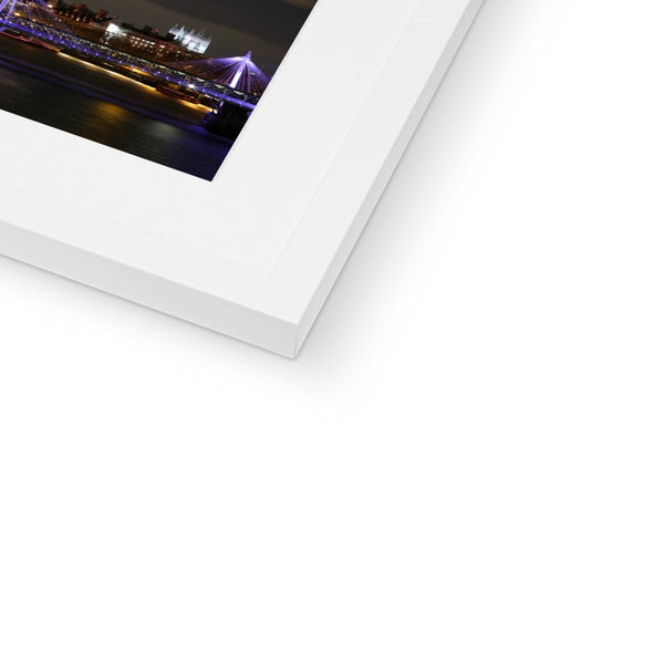 LONDON NIGHTS: THE HOUSES OF PARLIAMENT Framed & Mounted Print - Amy Adams Photography
