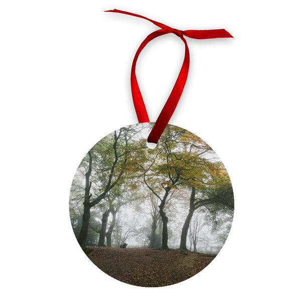 FOGGY GRAVENEY WOODS Wood Ornament - Amy Adams Photography
