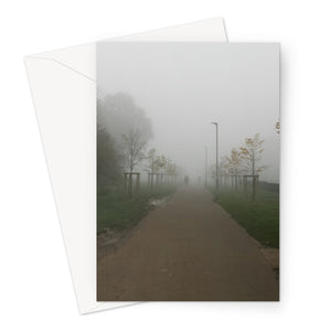 FOGGY PATH Greeting Card - Amy Adams Photography