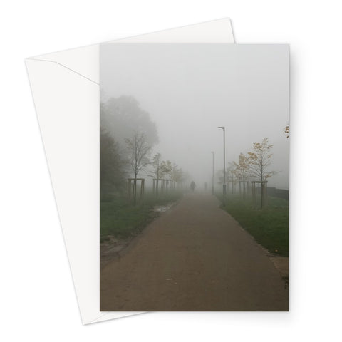 FOGGY PATH Greeting Card - Amy Adams Photography