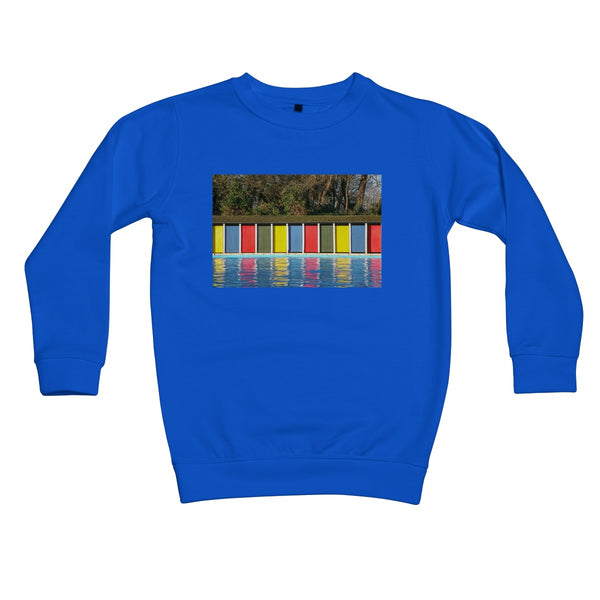 TOOTING BEC LIDO DOORS Kids Sweatshirt - Amy Adams Photography