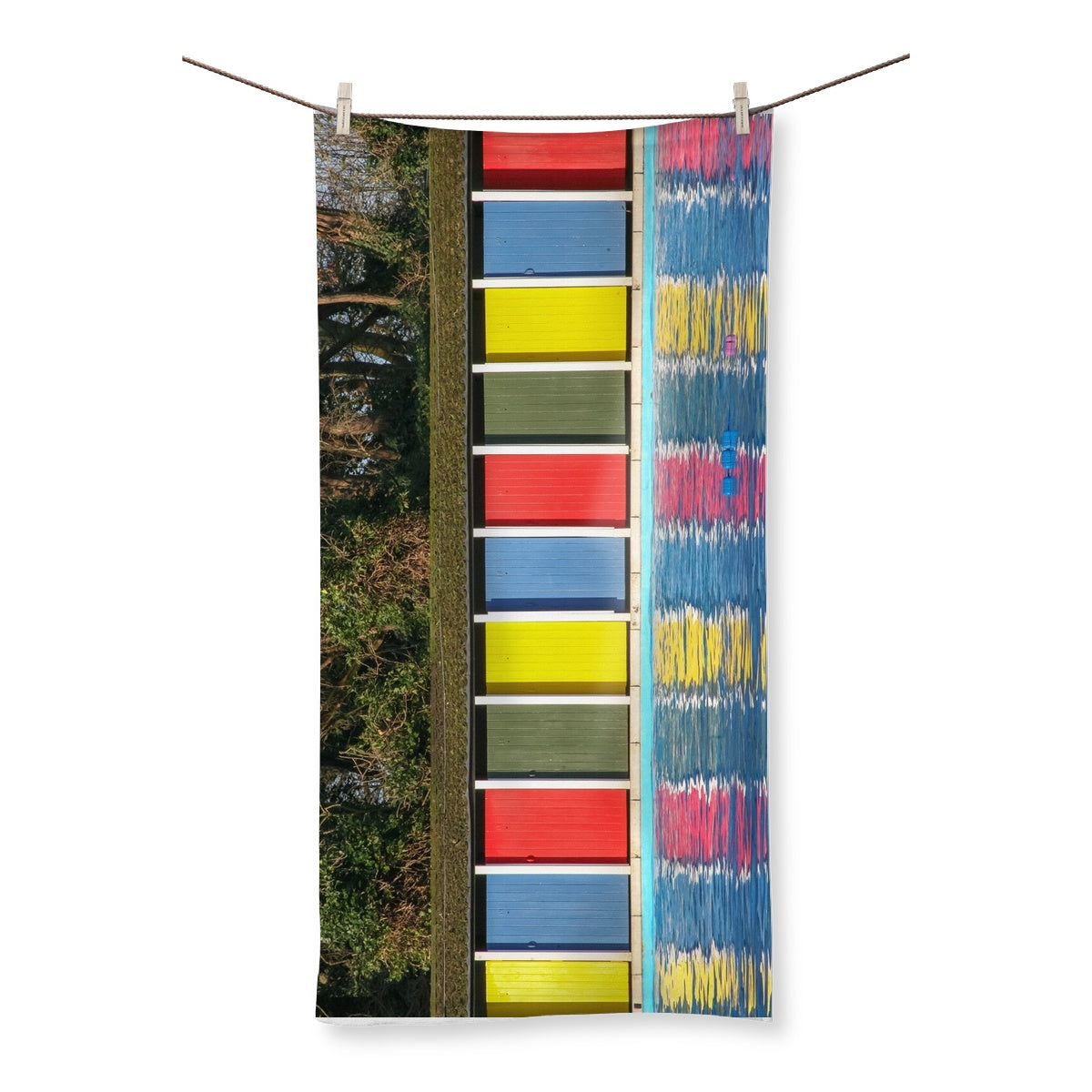 TOOTING BEC LIDO DOORS Towel - Amy Adams Photography