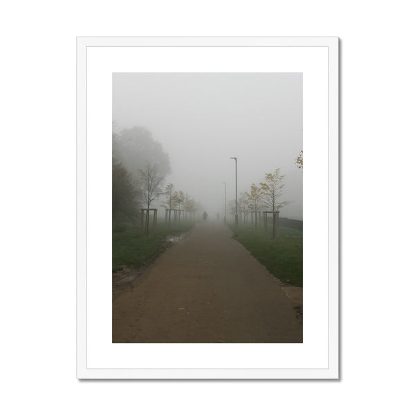 FOGGY PATH Framed & Mounted Print - Amy Adams Photography