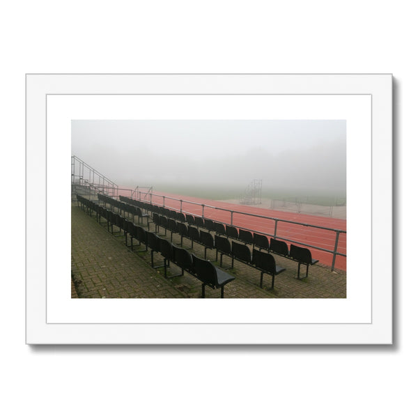FOGGY ATHELETIC TRACK Framed & Mounted Print - Amy Adams Photography