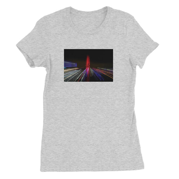 LONDON NIGHTS: THE LONDON EYE Women's Fitted T-Shirt - Amy Adams Photography