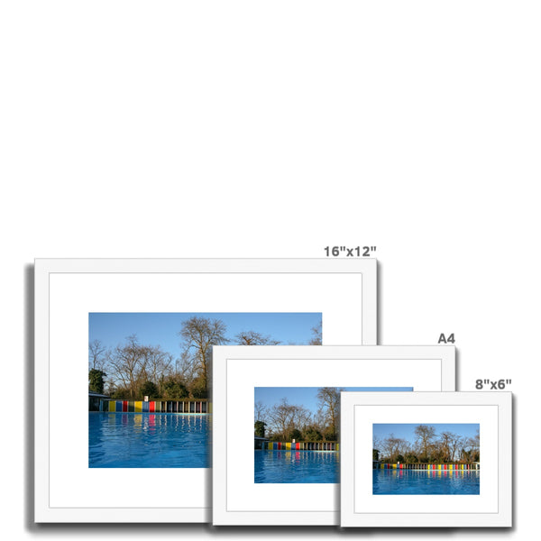 TOOTING BEC LIDO WITH TREES Framed & Mounted Print - Amy Adams Photography
