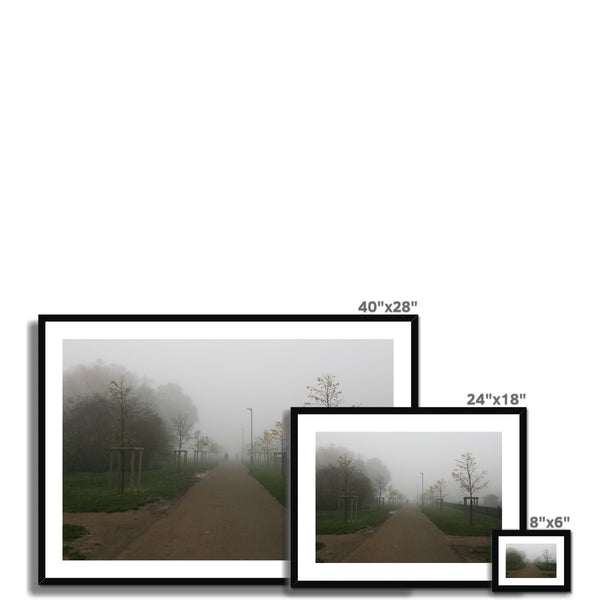 FOGGY PATH Framed & Mounted Print - Amy Adams Photography