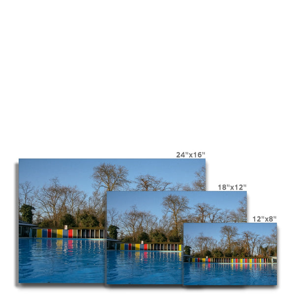 TOOTING BEC LIDO WITH TREES Canvas - Amy Adams Photography