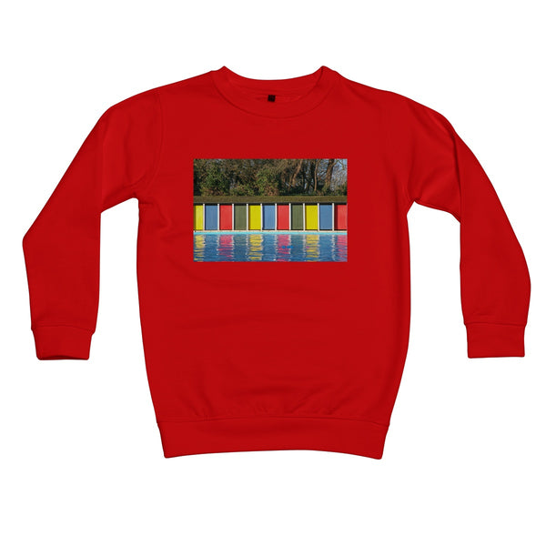 TOOTING BEC LIDO DOORS Kids Sweatshirt - Amy Adams Photography