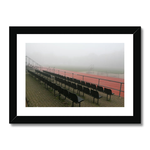 FOGGY ATHELETIC TRACK Framed & Mounted Print - Amy Adams Photography
