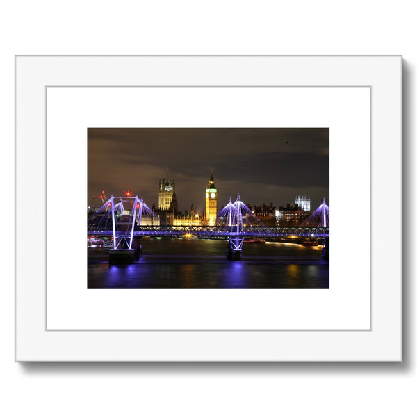 LONDON NIGHTS: THE HOUSES OF PARLIAMENT Framed & Mounted Print - Amy Adams Photography