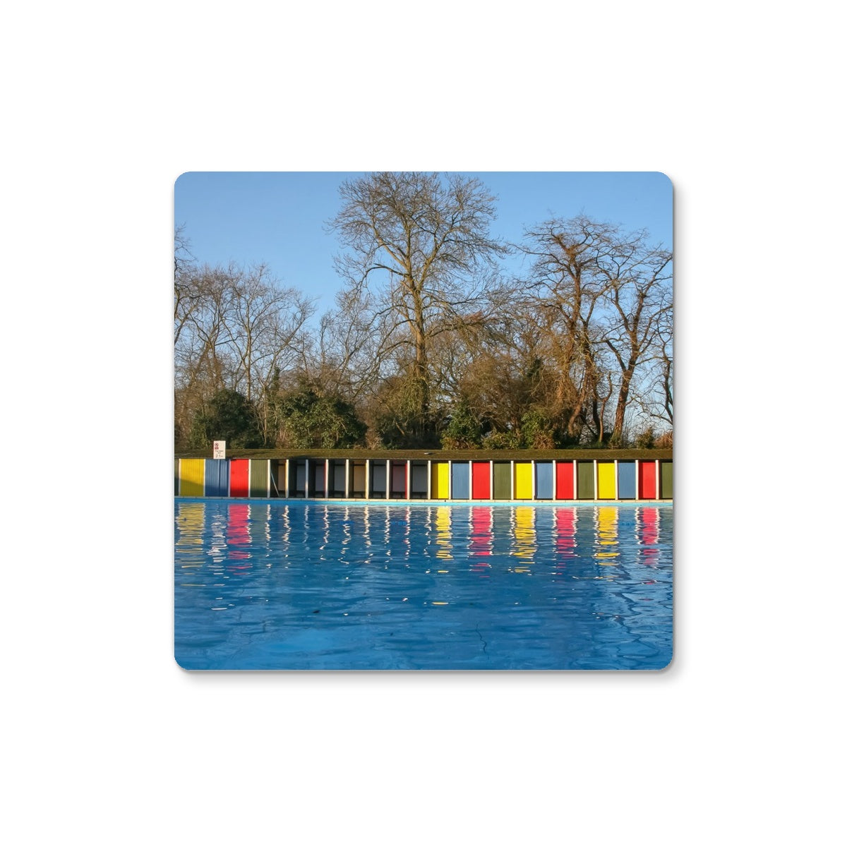 TOOTING BEC LIDO WITH TREES Coaster - Amy Adams Photography
