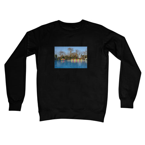 TOOTING BEC LIDO WITH TREES Crew Neck Sweatshirt - Amy Adams Photography