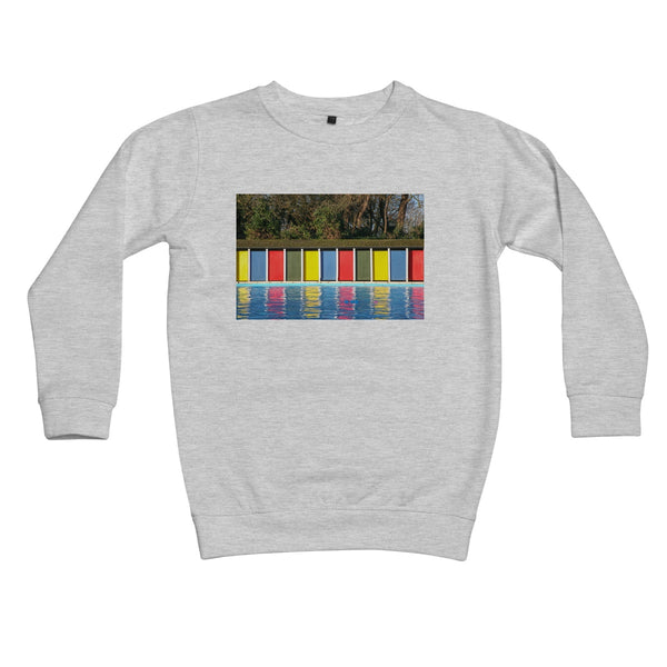 TOOTING BEC LIDO DOORS Kids Sweatshirt - Amy Adams Photography