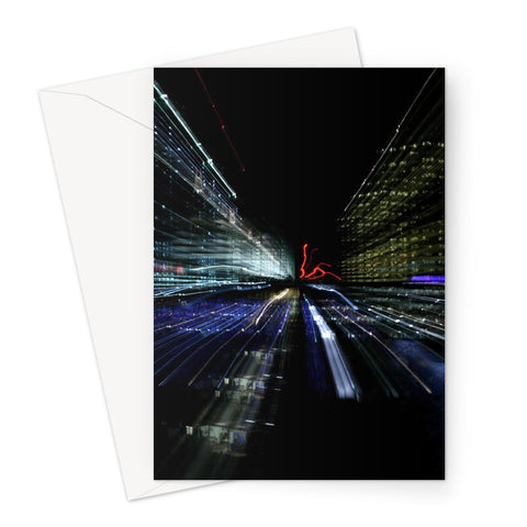 LONDON NIGHTS: CHAOS Greeting Card - Amy Adams Photography