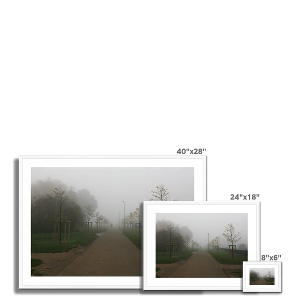 FOGGY PATH Framed & Mounted Print - Amy Adams Photography