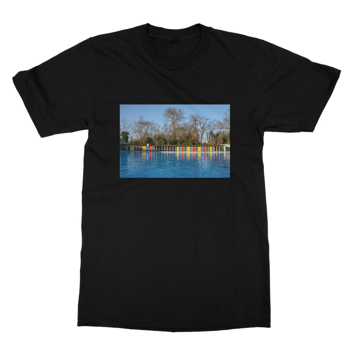 TOOTING BEC LIDO WITH TREES Softstyle T-Shirt - Amy Adams Photography