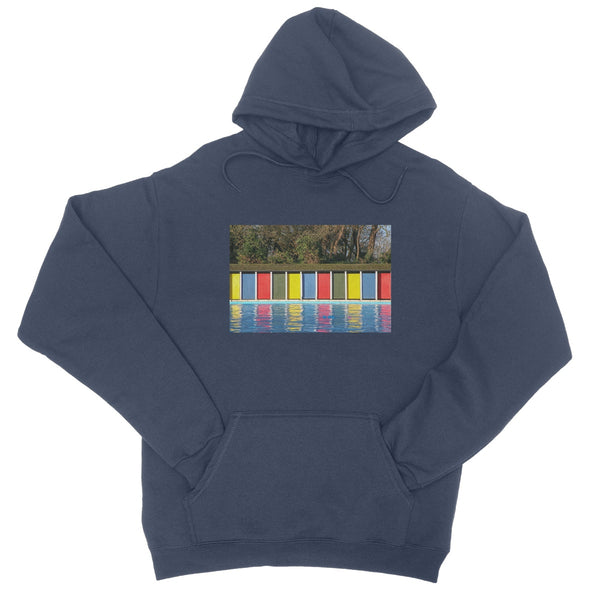 TOOTING BEC LIDO DOORS Unisex College Hoodie - Amy Adams Photography